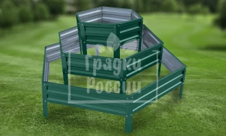Клумба трехъярусная шестигранная с полимерным покрытием